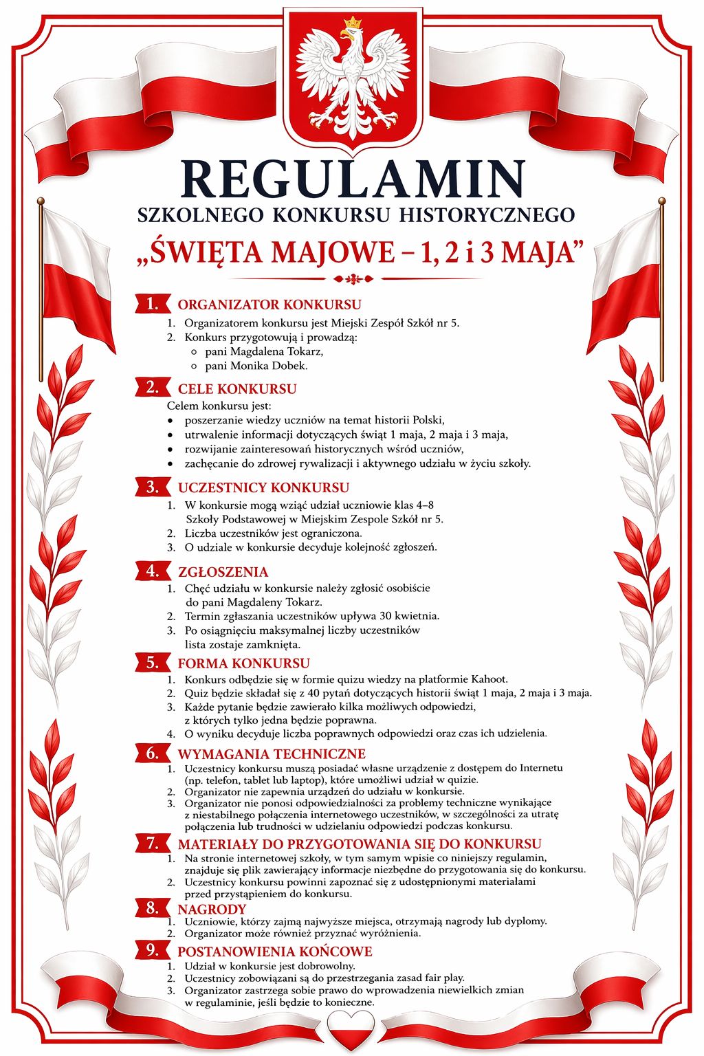 Szkolny konkurs Historyczny!