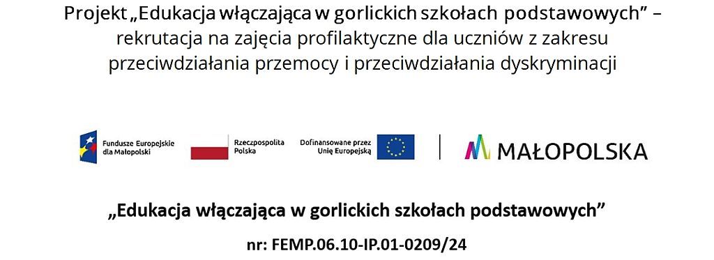 Projekt Miasta Gorlice „Edukacja włączająca w gorlickich szkołach podstawowych”